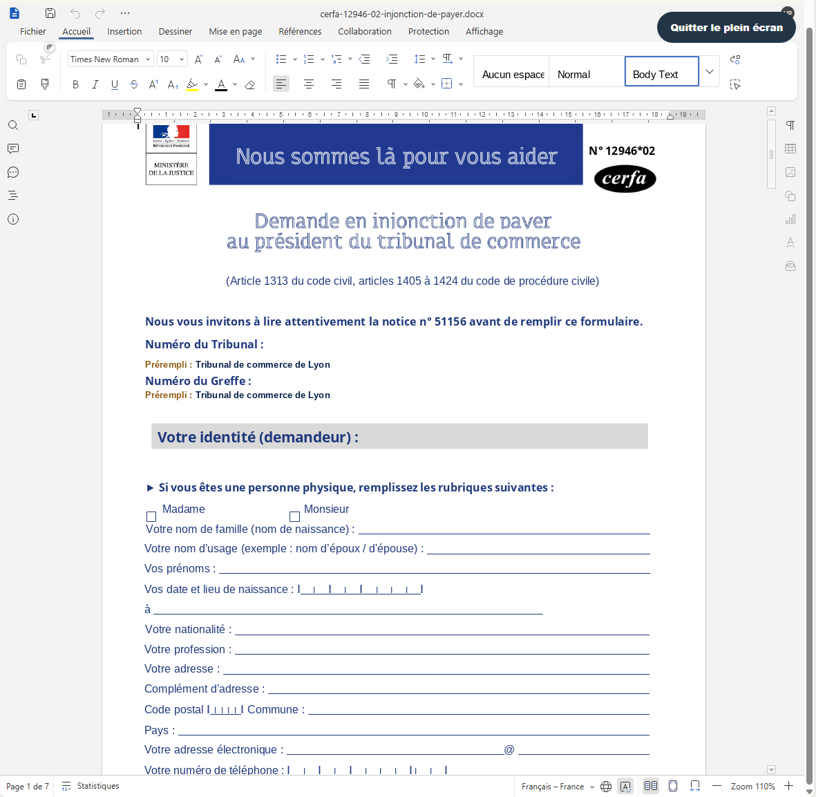 Étape 1 : dépôt des documents dans l’outil
